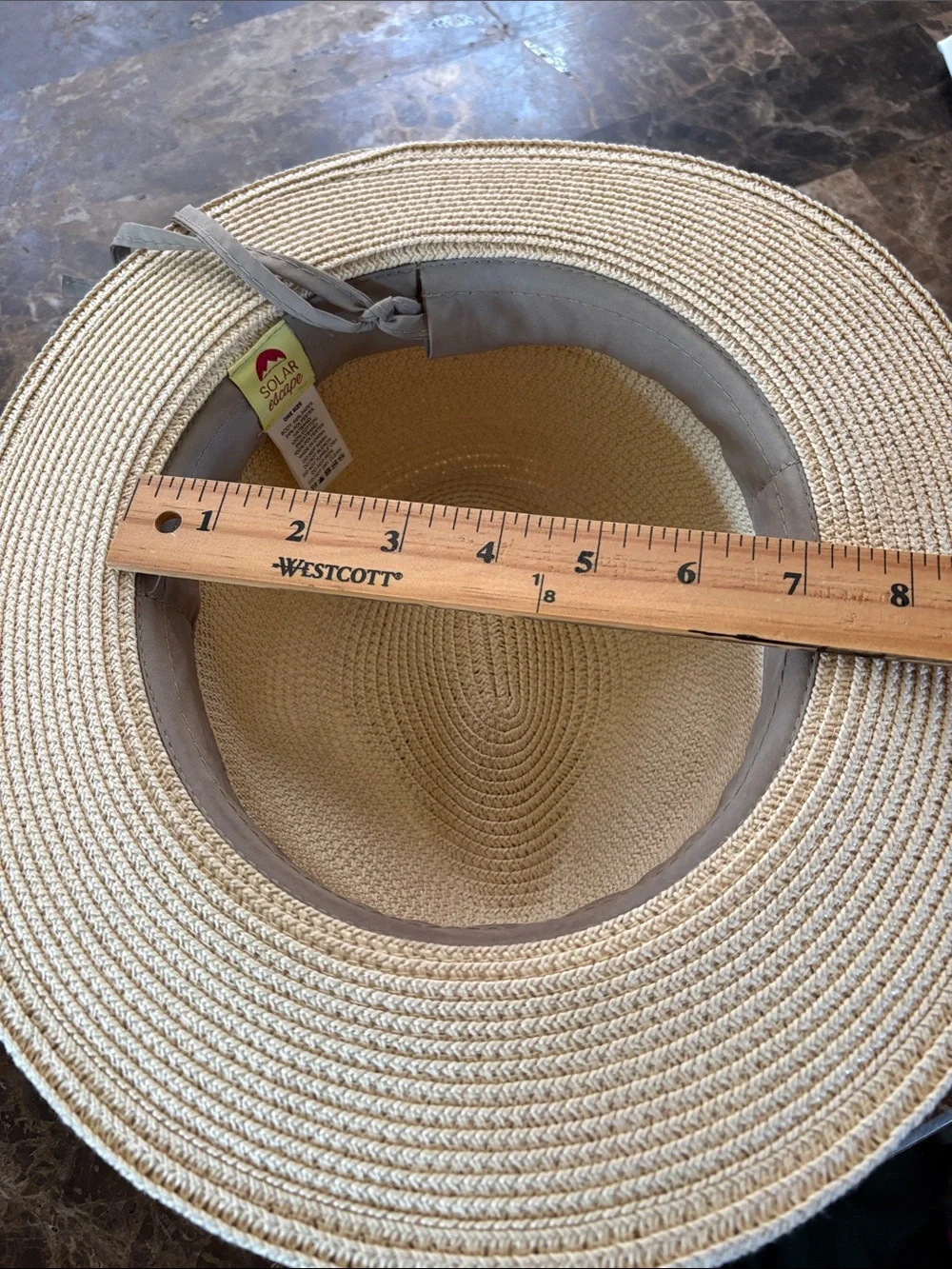 Solar Scape Sun Classic Straw Fedora Hat with Black Band - Cream